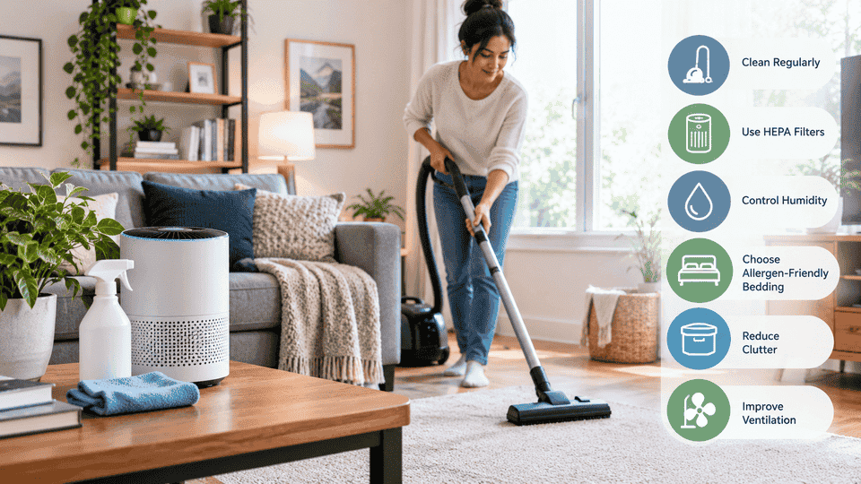 Modern Living Room Allergy-Care Guide